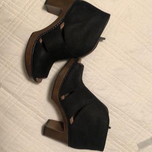 Open toe ankle boots